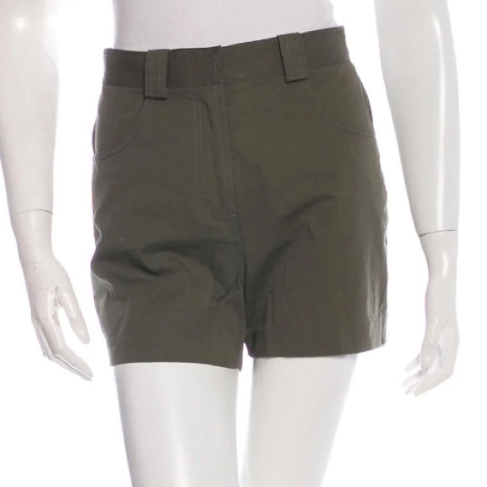 Proenza Schouler Olive Cargo Mini Shorts Y2K Size 4 US 4 IT 38